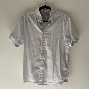 Ted Baker London Light Blue Short Sleeve Button Down Shirt Size L cotton